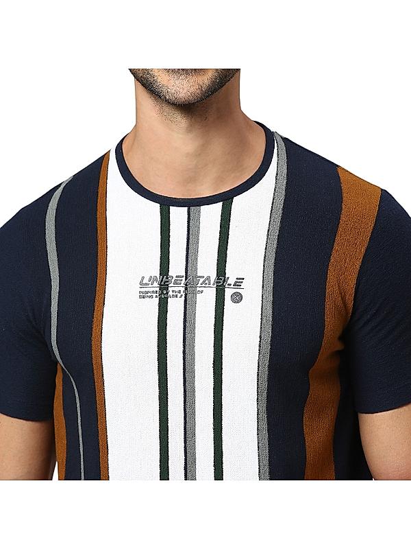 KILLER Men Navy Stripes T-Shirts