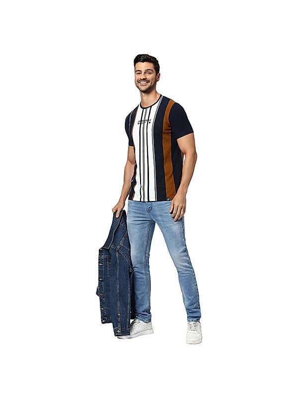 KILLER Men Navy Stripes T-Shirts