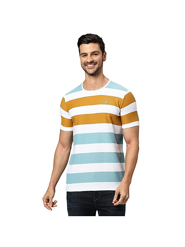 KILLER Men Yellow Stripes T-Shirts