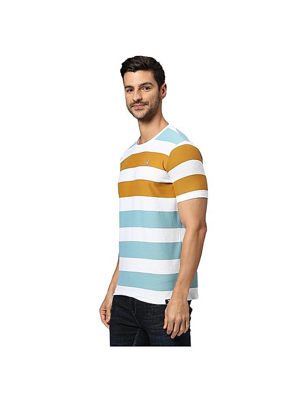 KILLER Men Yellow Stripes T-Shirts