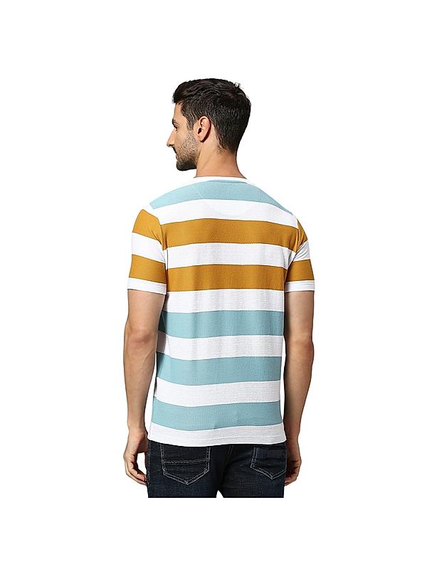 KILLER Men Yellow Stripes T-Shirts