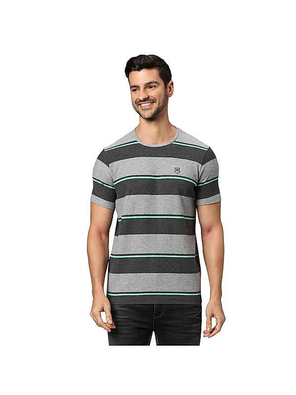 KILLER Men Grey Stripes T-Shirts