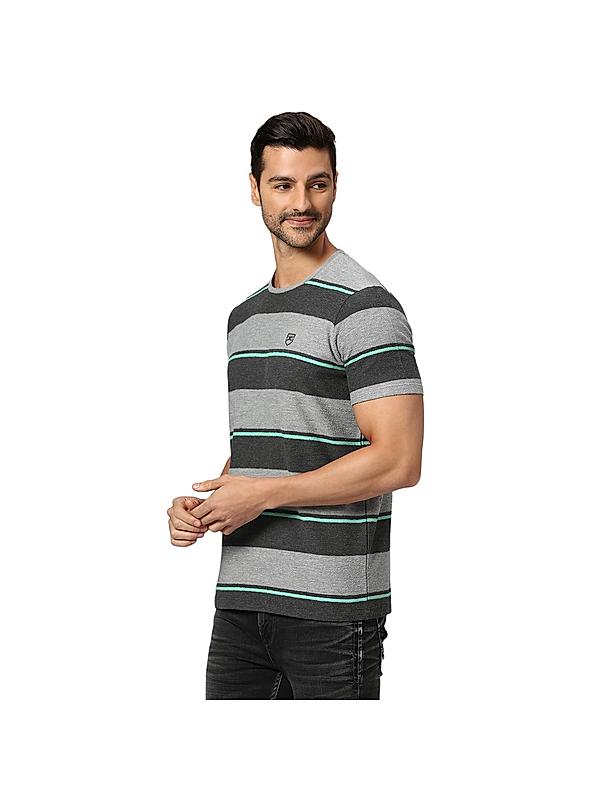 KILLER Men Grey Stripes T-Shirts