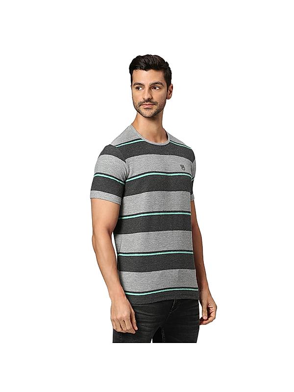 KILLER Men Grey Stripes T-Shirts