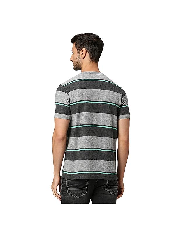 KILLER Men Grey Stripes T-Shirts