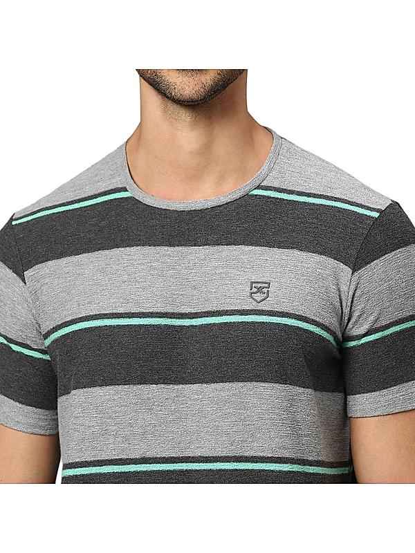 KILLER Men Grey Stripes T-Shirts