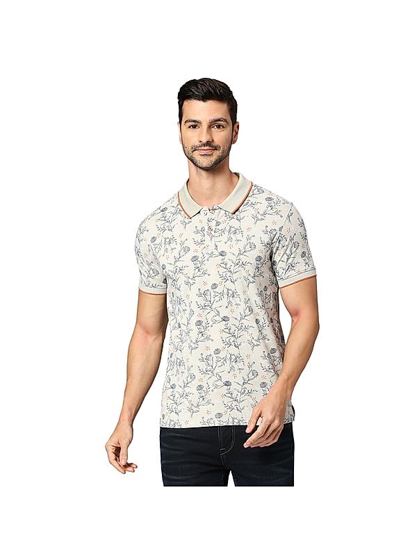 KILLER Men Beige Printed T-Shirts