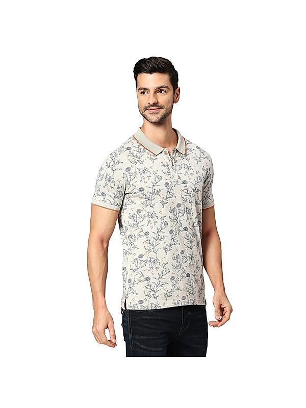 KILLER Men Beige Printed T-Shirts