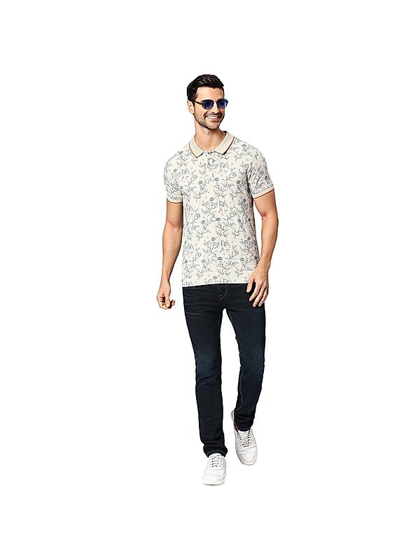 KILLER Men Beige Printed T-Shirts