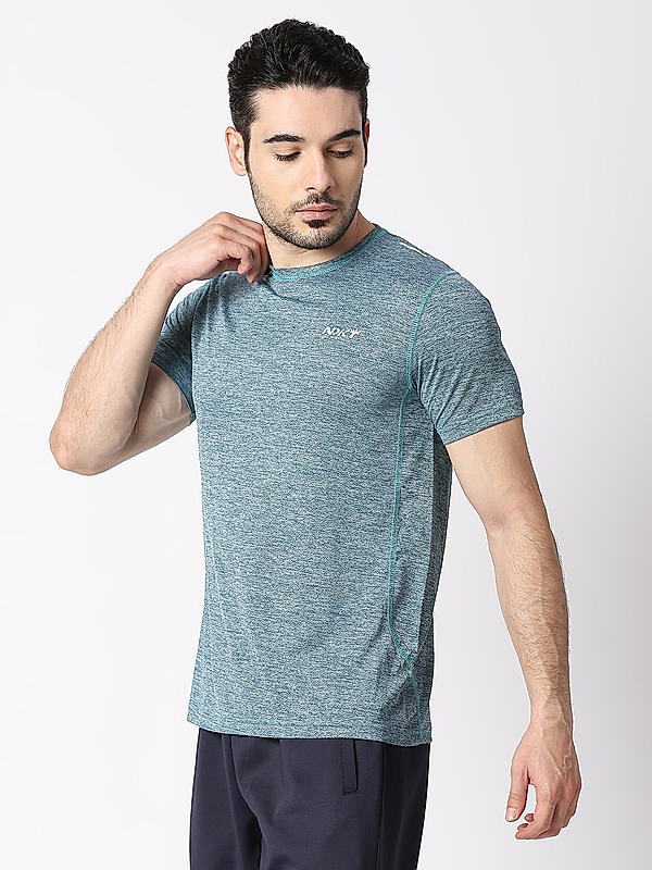 Killer Green Round Neck Solid T-Shirts