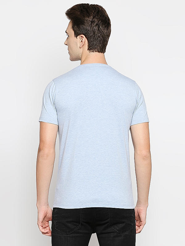 Killer Blue Round Neck Printed T-Shirts