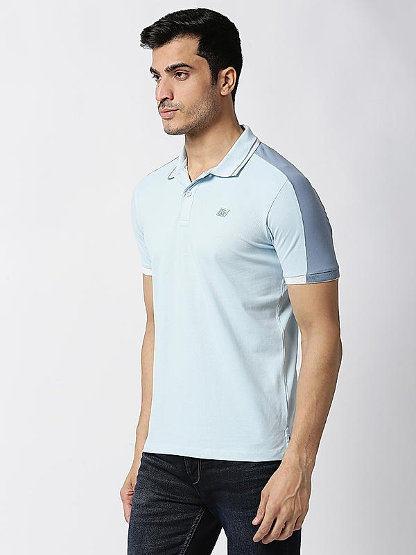 Killer Sky Polo Neck Solid T-Shirts