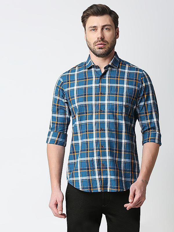 Killer Men'S Petrol Checks Shirts