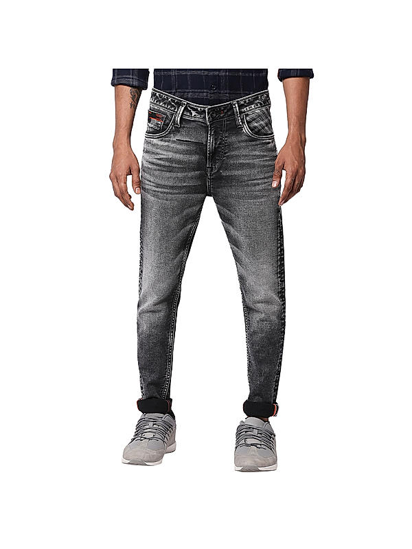 Killer Men's Mid Black Slim Fit Solid Jeans