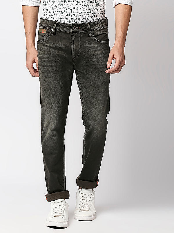 Killer Men's Olive Ankle Fit Jeans