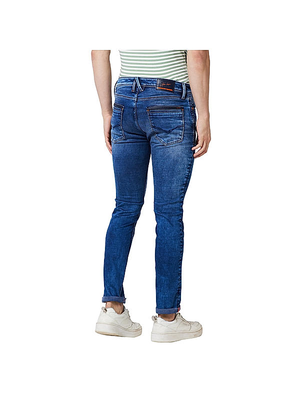 Killer Blue Solid Skinny Fit Jeans For Men