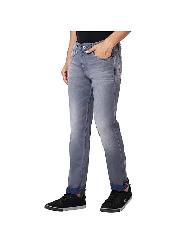 Killer Grey Solid Slim Fit Jeans For Men