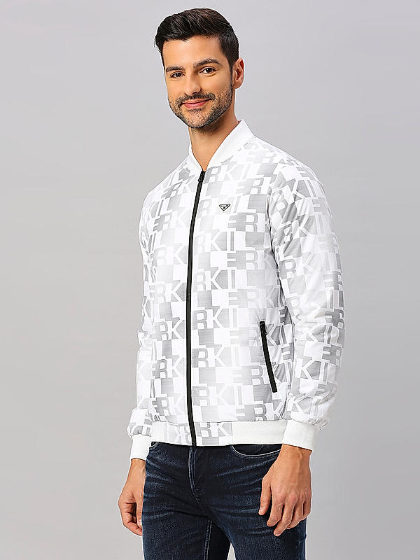 Killer Men White Printed Bomber Jacket