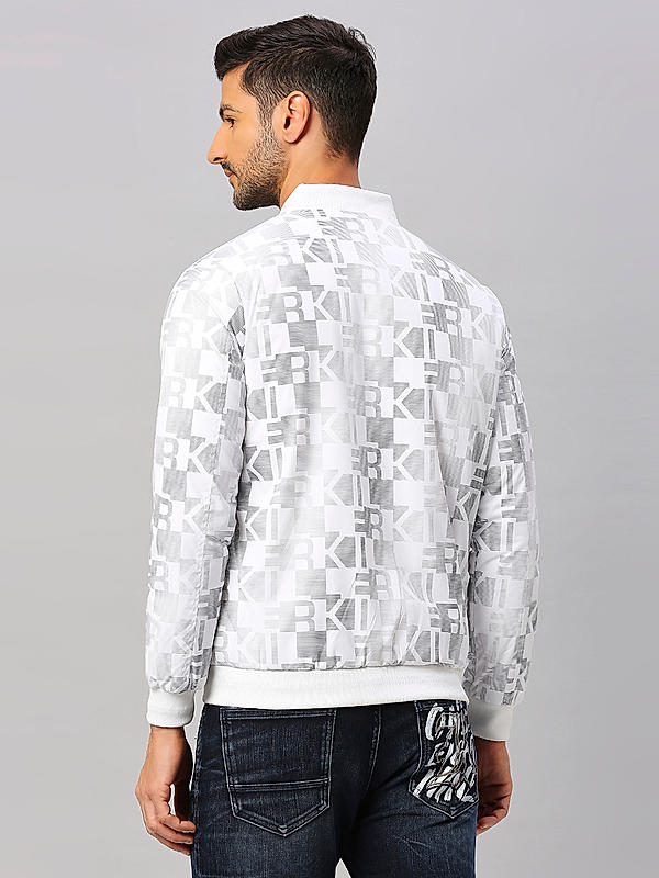 Killer Men White Printed Bomber Jacket