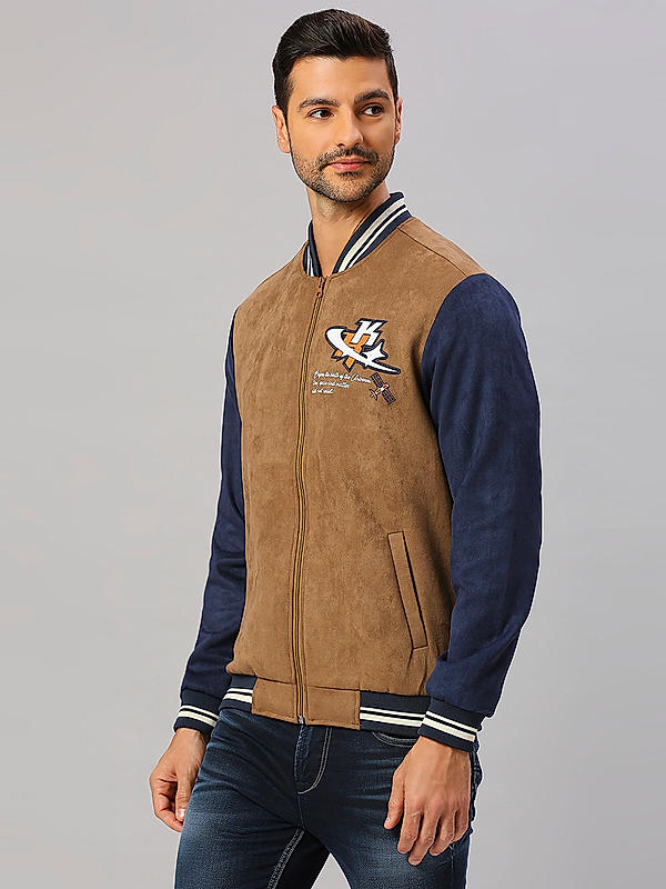 Killer Men Coffee Solid Bomber Jacket