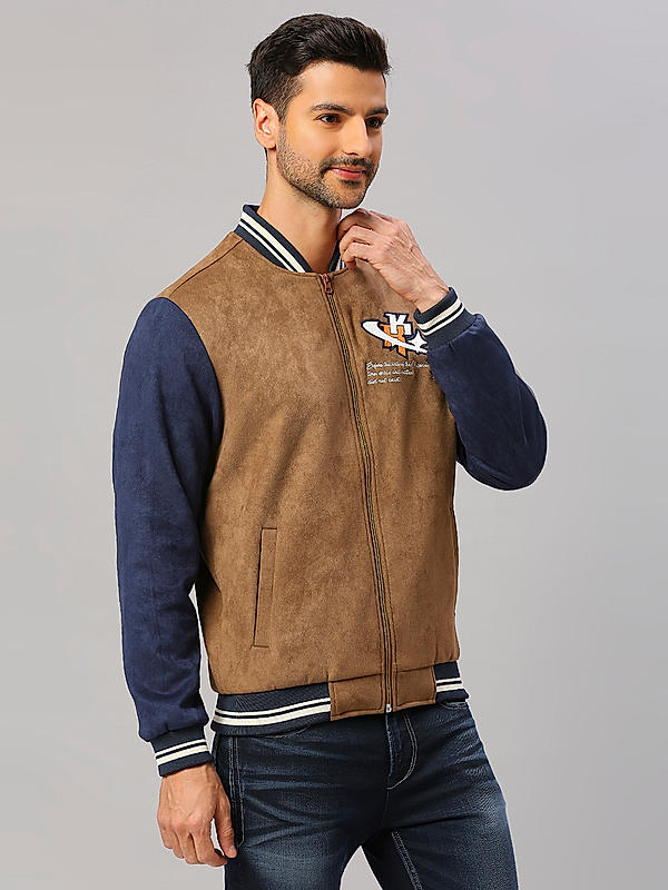 Killer Men Coffee Solid Bomber Jacket