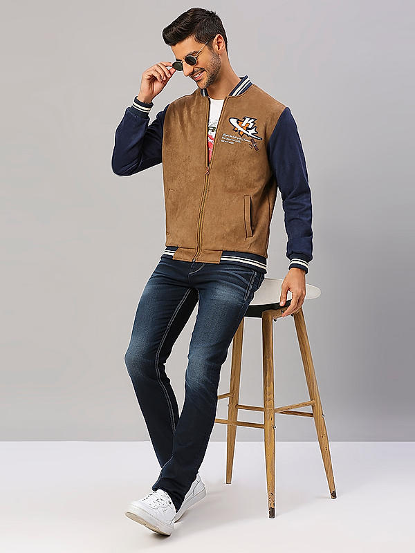 Killer Men Coffee Solid Bomber Jacket