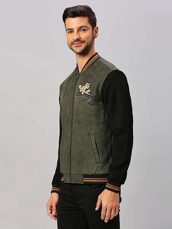 Killer Men Olive Solid Bomber Jacket