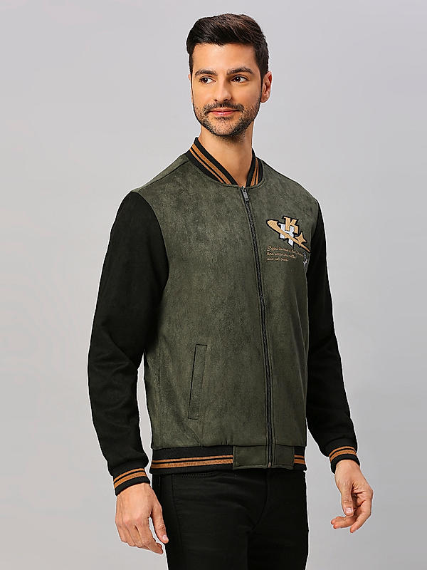 Killer Men Olive Solid Bomber Jacket