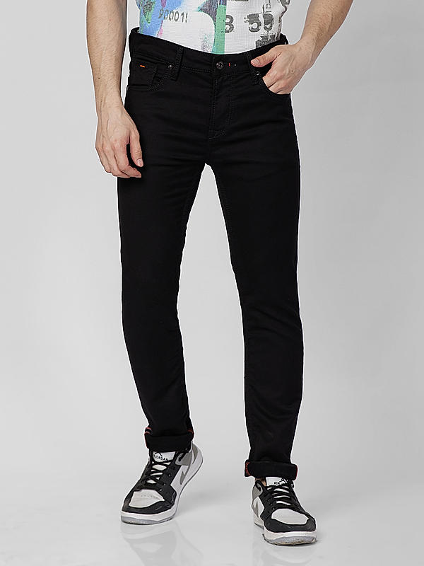 Killer Men Black Solid Straight Fit Jeans