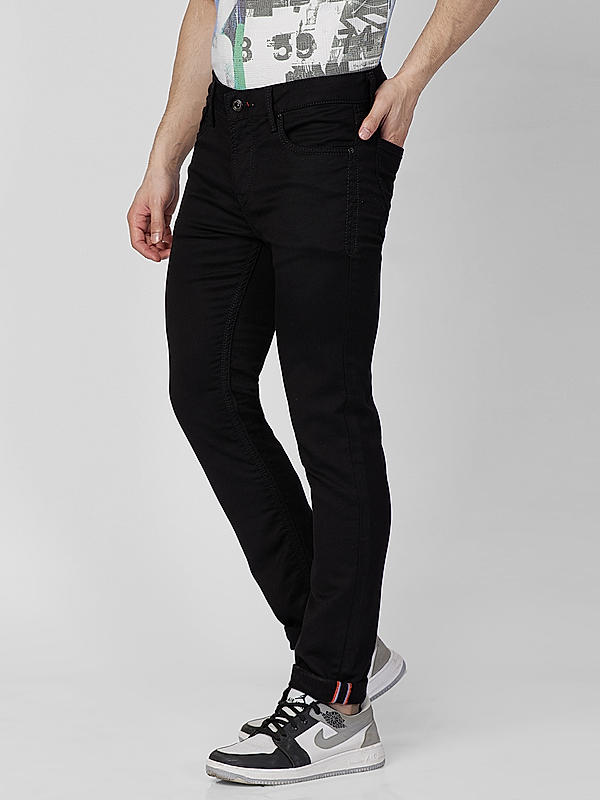 Killer Men Black Solid Straight Fit Jeans