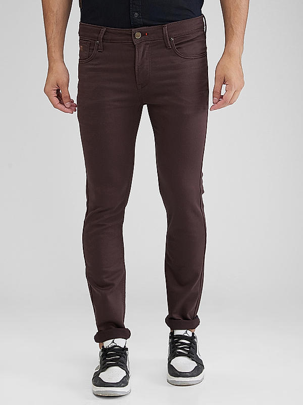 Killer Men Brown Solid Skinny Fit Jeans