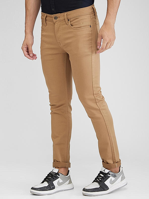 Killer Men Khaki Solid Skinny Fit Jeans