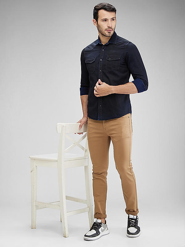 Killer Men Khaki Solid Skinny Fit Jeans