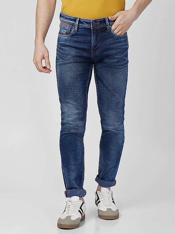 Killer Men Blue Solid Skinny Fit Jeans