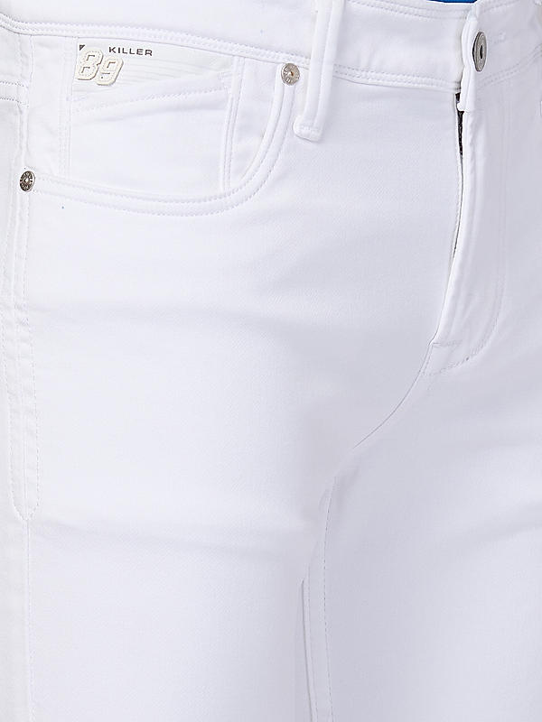 Killer Men White Solid Skinny Fit Jeans