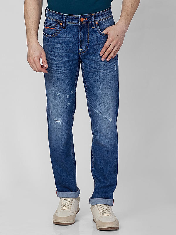 Killer Men Blue Solid Slim Fit Jeans