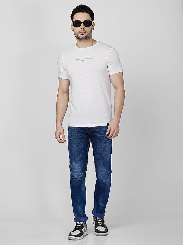 Killer Men Blue Solid Ankle Fit Jeans