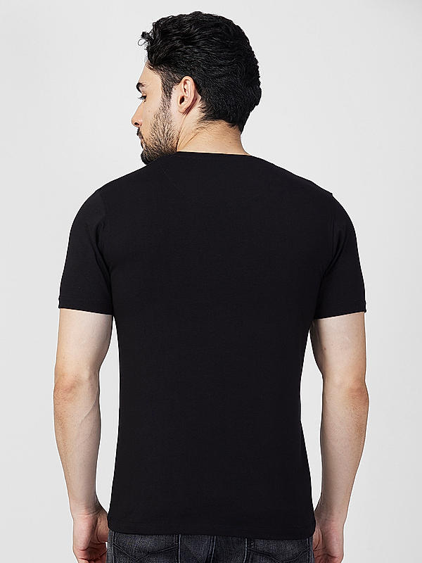 Killer Men Black Regular Slim Fit T-Shirts