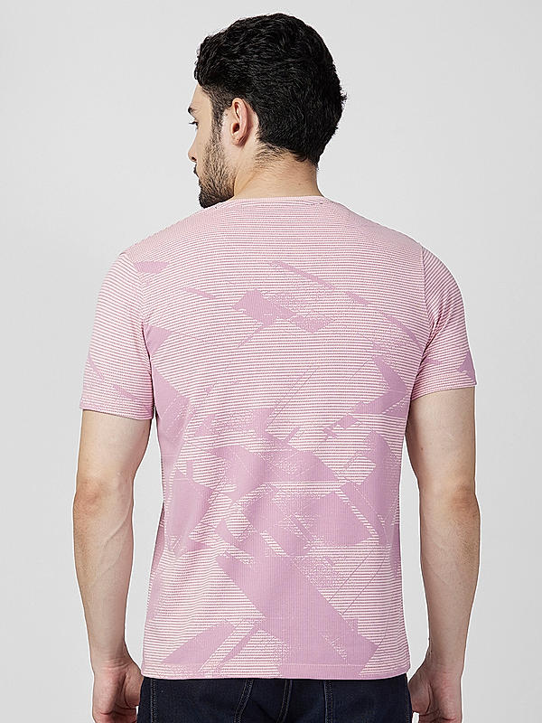 Killer Men Pink Regular Slim Fit T-Shirts