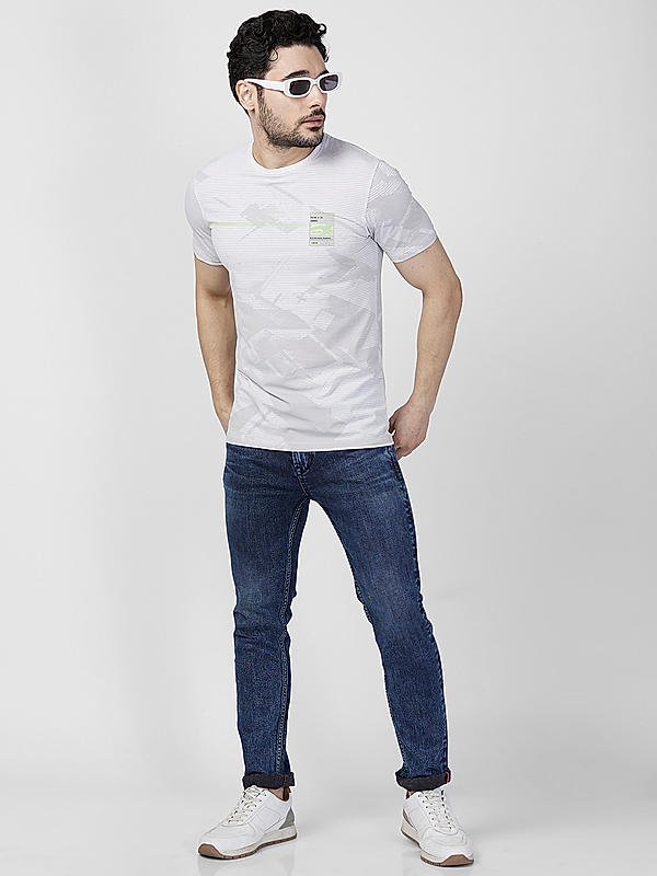 Killer Men White Regular Slim Fit T-Shirts