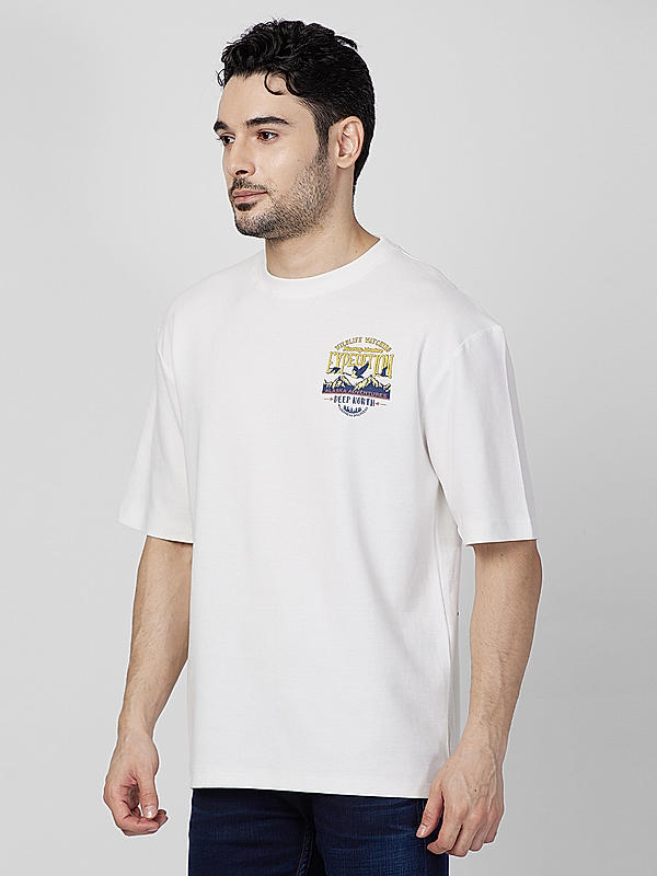 Killer Men White Regular Slim Fit T-Shirts