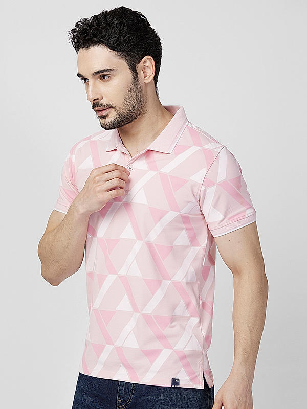 Killer Men Pink Regular Slim Fit T-Shirts