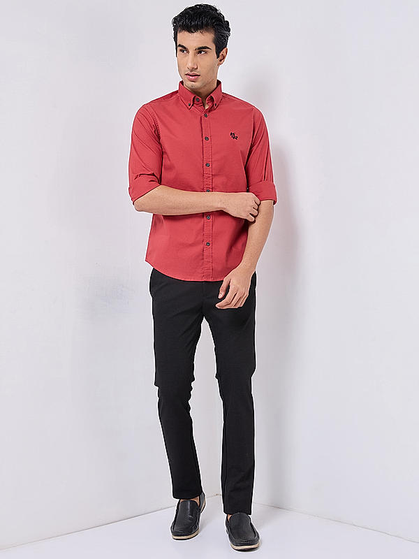 Killer Men Rust Regular Slim Fit Shirts