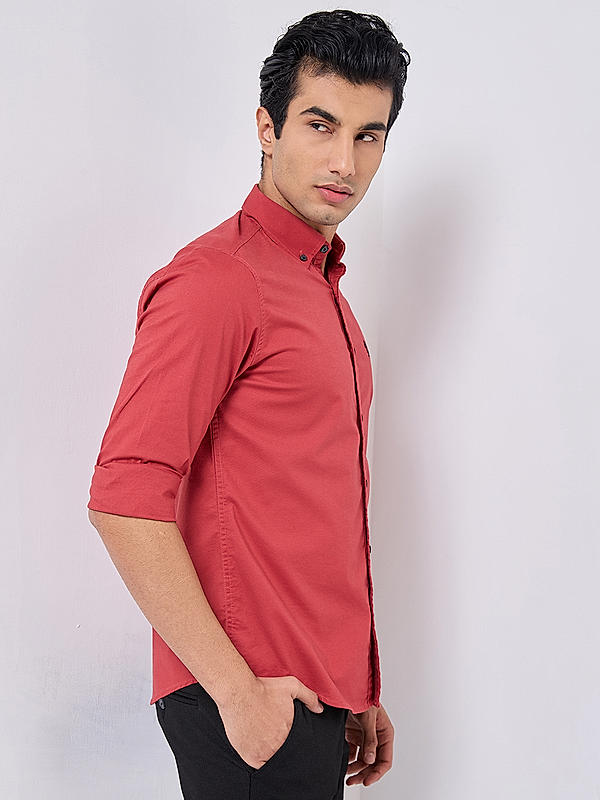 Killer Men Rust Regular Slim Fit Shirts