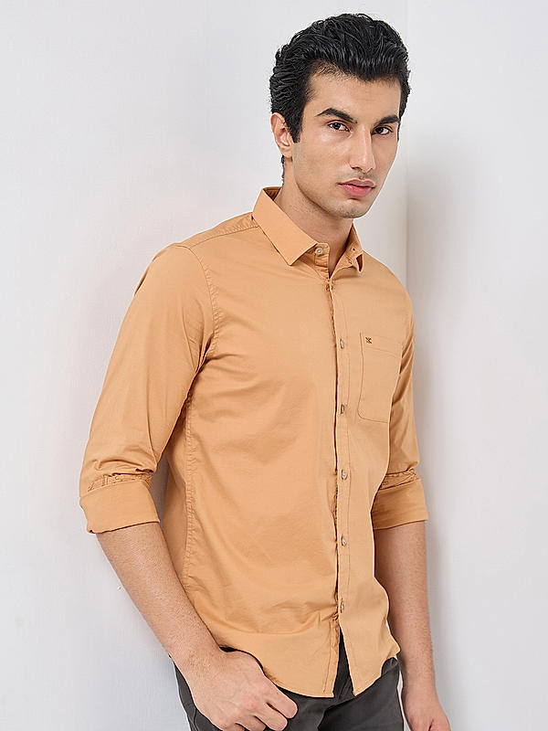 Killer Men Orenge Regular Slim Fit Shirts