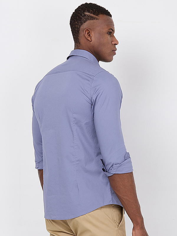 Killer Men Grey Regular Slim Fit Shirts