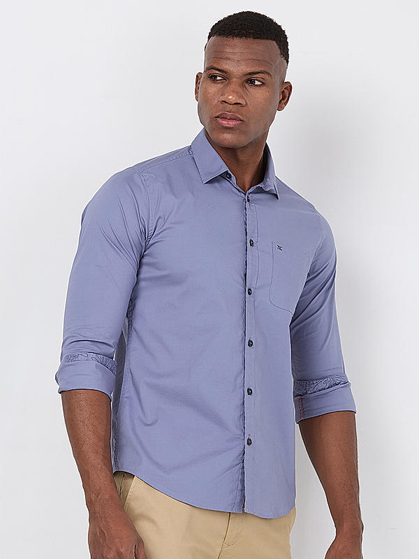 Killer Men Grey Regular Slim Fit Shirts