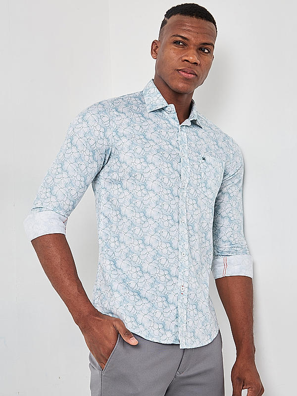 Killer Men Light Blue Regular Slim Fit Shirts