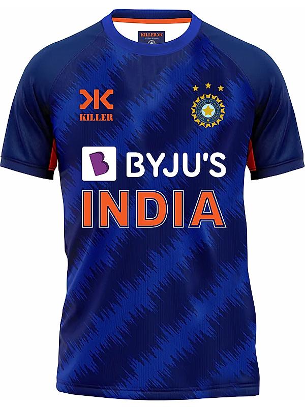 Killer Unisex Dark Blue Half Sleeves Indian Team ODI Jersey