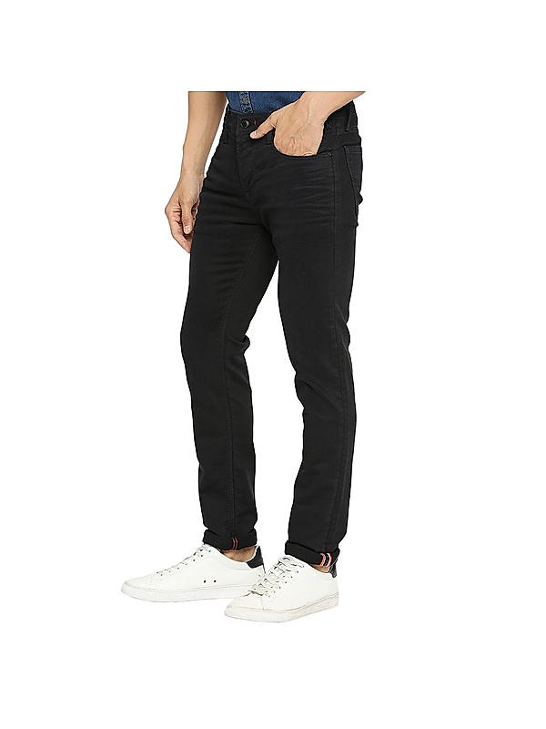 Killer Skiny Fit Solid Black Jeans For Men's